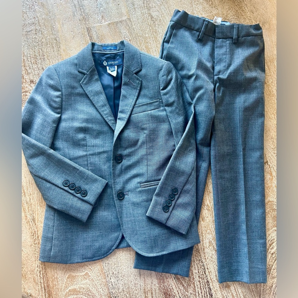 Boys J. Crew Factory Crewcuts Gray Wool Suit- Size 4-5
